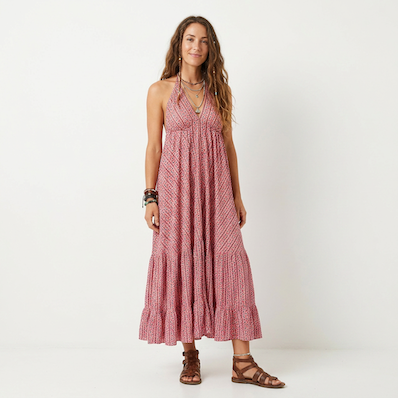 Cotton Women's Long Dress - 2 Panel